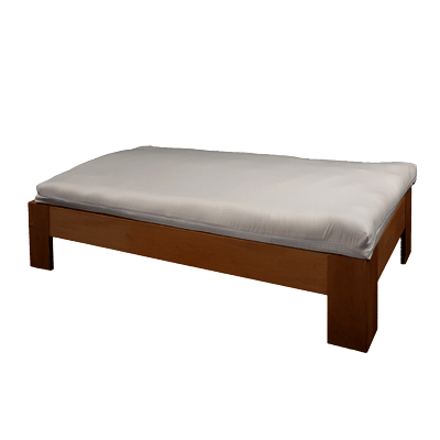 Kleines Vorschaubild von einem Bett mit einer speltex-Matraze.